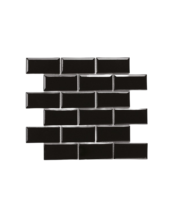 BEVELLED BLACK GLOSS MOSAIC