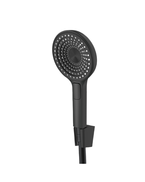 H/SHOWER LUXUS ROUND BLACK