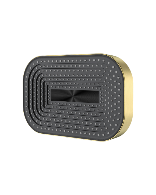BRUSHED BRASS SHOWER HEAD - SQUARED