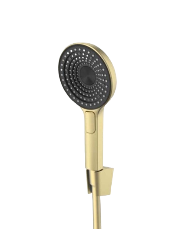 HAND HSOWER LUXUS ROUND B/BRASS